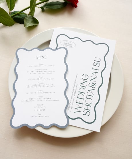 4P ܀ 席次表｜メニュー表 ‖ A5｜ Chic｜Wedding seating chart