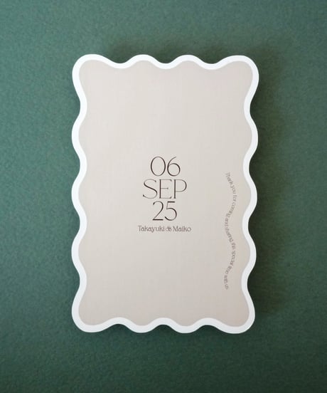 ウェーブメニュー表 ‖ Joie｜ wedding menus