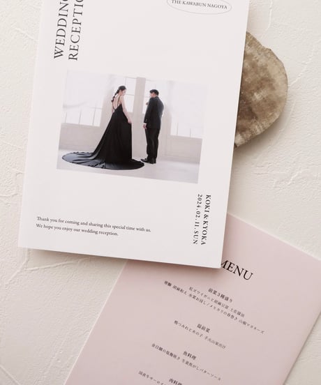 4P ܀ 席次表｜メニュー表 ‖ A5｜ Chic｜Wedding seating chart