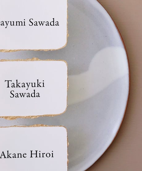 席札｜エスコートカード ‖ moon light｜paper with deckle edge
