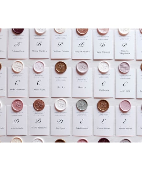 席札｜エスコートカード‖ Chic｜Wedding escort card