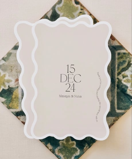 ウェーブメニュー表 ‖ Joie｜ wedding menus