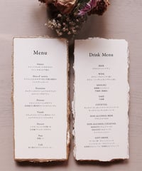 メニュー表｜moon light ‖ paper with deckle edge