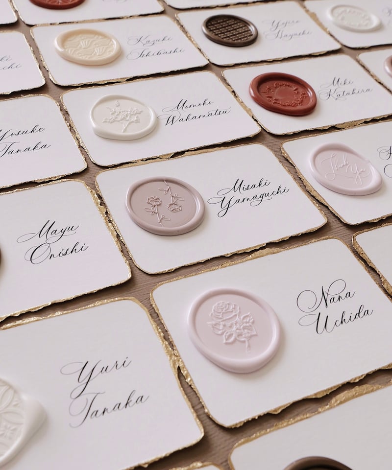 席札｜Wax Seal×moonlight｜シーリングワックス専用席札 | atelier ene