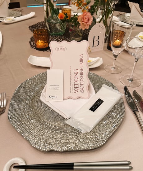 ウェーブメニュー表 ‖ Joie｜ wedding menus