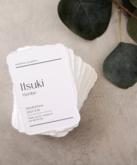 席札｜エスコートカード ‖ paper with deckle edge｜ name card