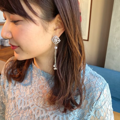 アラベスクパールフリンジピアス