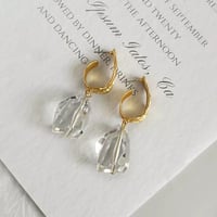 クリスタルフープピアス