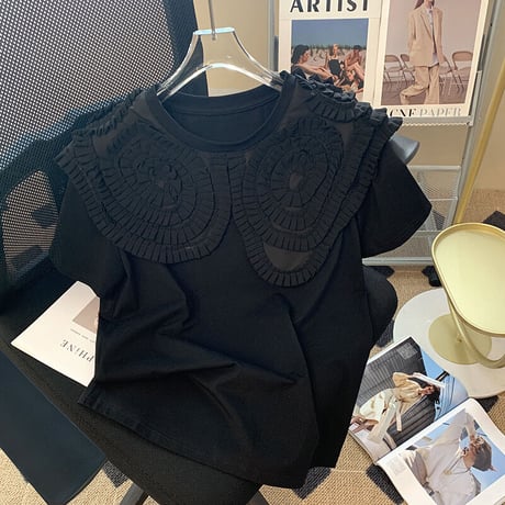 ミニフリルカラーTシャツ