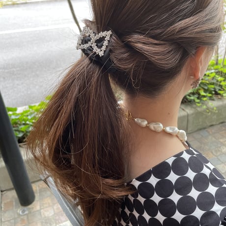 キラキラリボンヘアゴム