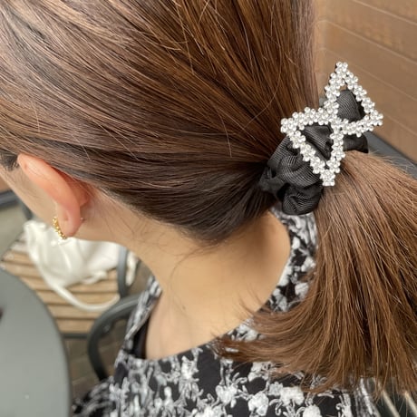 キラキラリボンヘアゴム