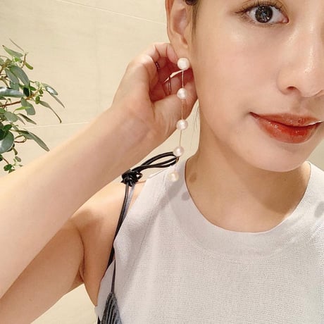 Nロングパールピアス