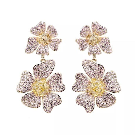 Double Flowerピアス