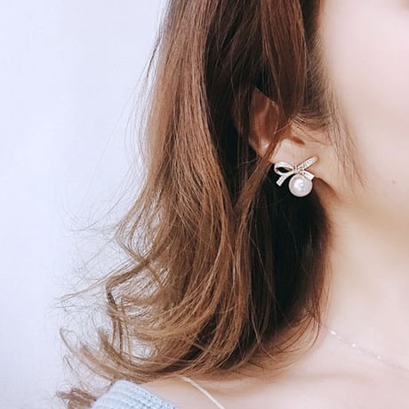 Ribbonパールピアス