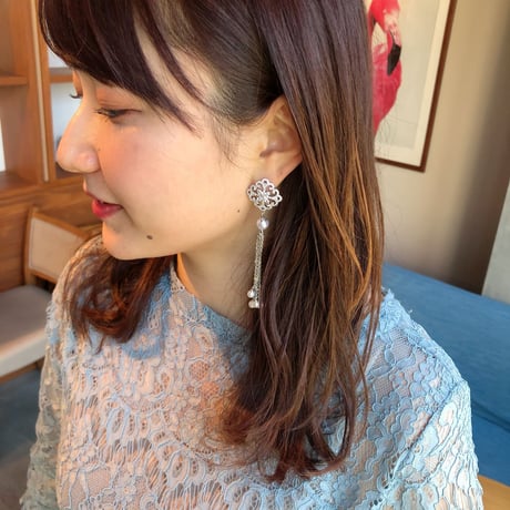アラベスクパールフリンジピアス