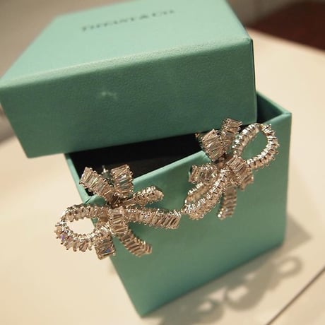 リボンピアス【M】