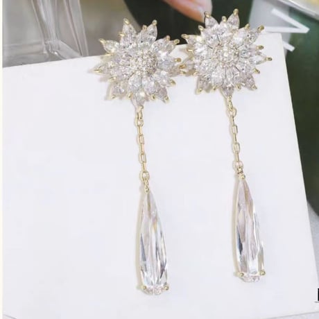 bring bring flower dropピアス