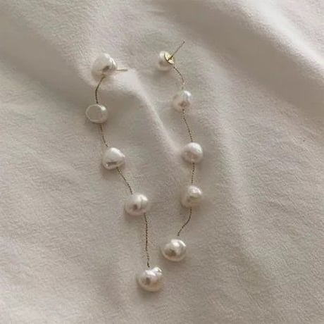 Nロングパールピアス