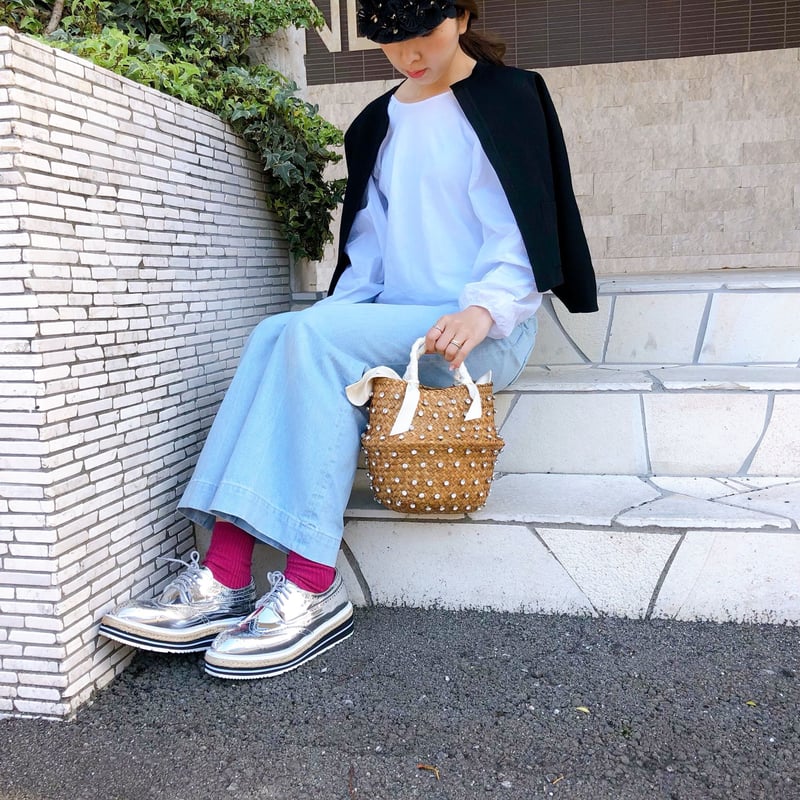 キラキラリボンカゴバッグ【M】 | The Lilac キラキラリボンカゴバッグ【M】 | The Lilac