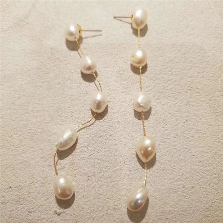 Nロングパールピアス