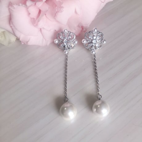 2wayアラベスクパールピアス