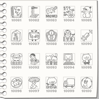プチスタンプ（081～100）[プチハンコ/ミニハンコ/小さいハンコ/ミニスタンプ]