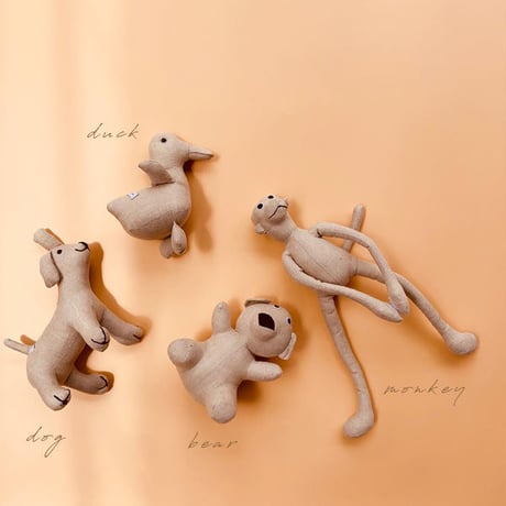 handmade linen stuffed animals