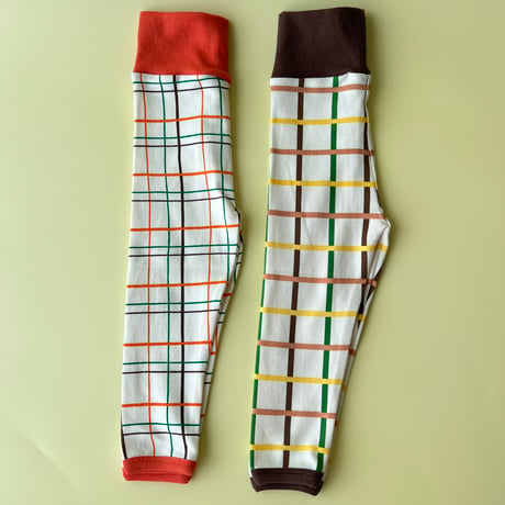 baby BROWN check  haramaki pants