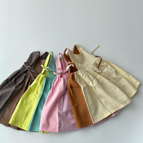 linencotton KIDS 3way bicolor DRESS