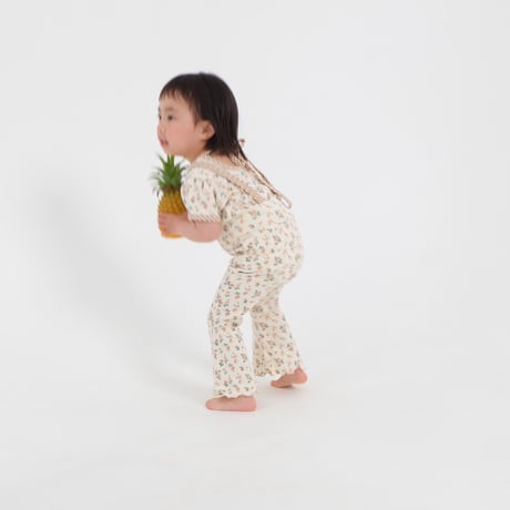 KidsTee【flower×gingham】