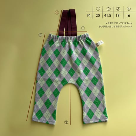 argyle  Baby strap pants