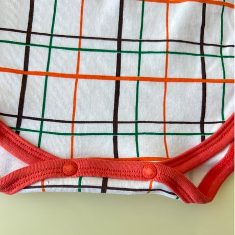 baby BROWN check rompers