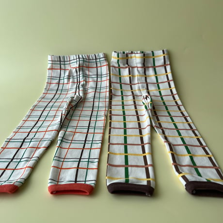 BROWN check leggings