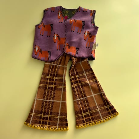 kids knit uraomote bellbottom