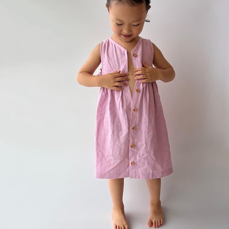 linencotton KIDS 3way bicolor DRESS