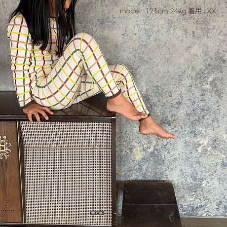 BROWN check leggings