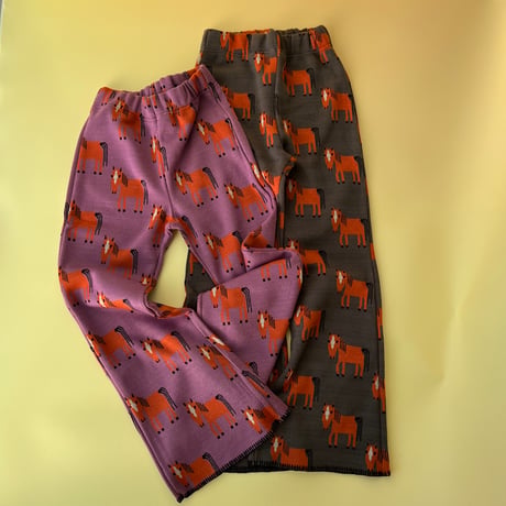 knit MOM soft flare pants