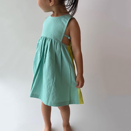 linencotton KIDS 3way bicolor DRESS