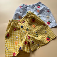 kids embroidery flower sho-pan