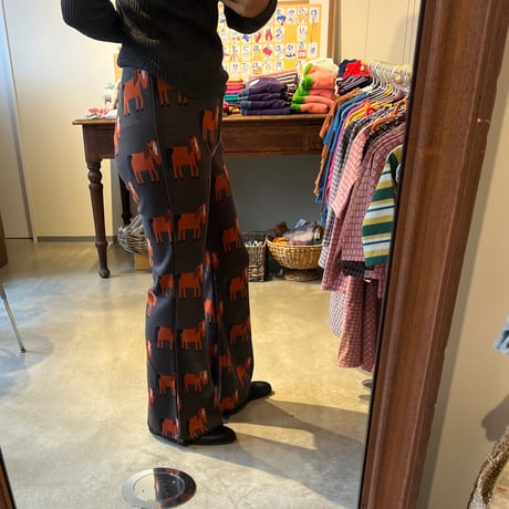 knit MOM soft flare pants