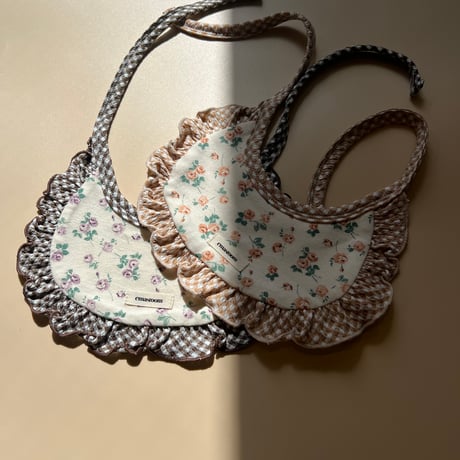 bib【flower×gingham】