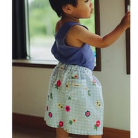 kids embroidery flower sho-pan