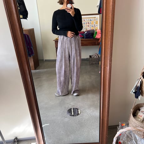 MOM corduroy wide pants