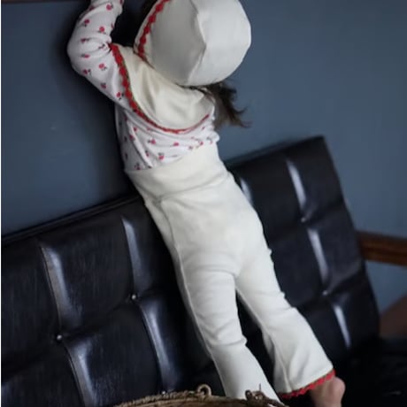 rose ribbon baby widepants