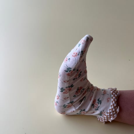 baby socks【flower×gingham】