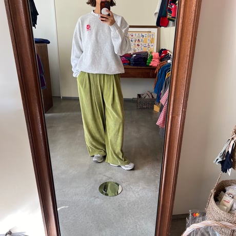 MOM corduroy wide pants