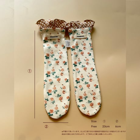 baby socks【flower×gingham】