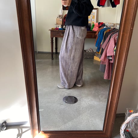 MOM corduroy wide pants