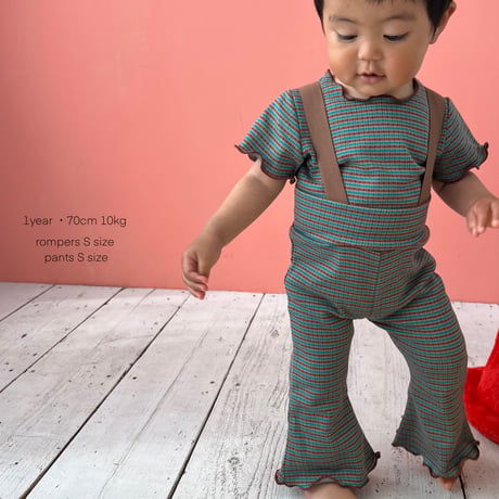 Baby strap pants【check】