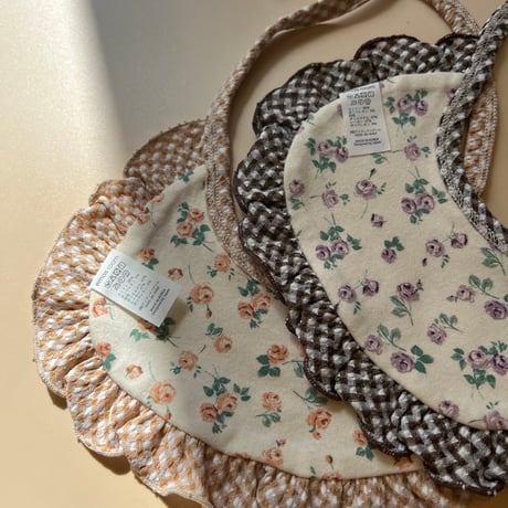 bib【flower×gingham】